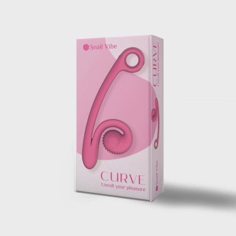 Snail Vibe Curve podwojny stymulator punktu G rożowy, 2 silniki, silikon Snail Vibe