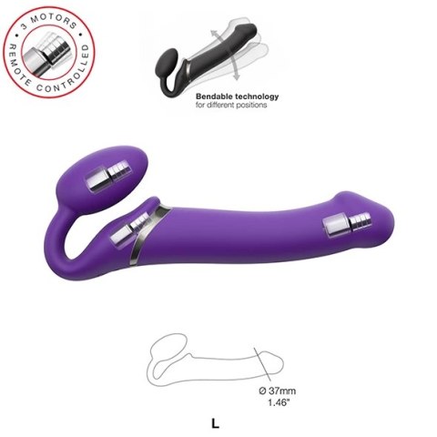 Strap-On-Me Model M Violet - Bezpaskowa maszyna intymna, 3 silniki, pilot Strap-On-Me