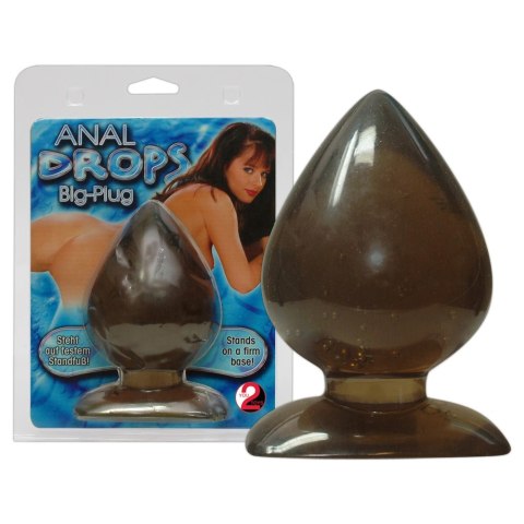 You2Toys Drops Large - anatomiczny korek z szeroką podstawą, czarny You2Toys