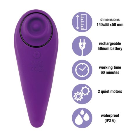 FeelzToys FemmeGasm Fioletowy - Wibrujący Stymulator Punktowy IPX6 FeelzToys