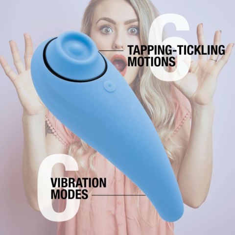 FeelzToys FemmeGasm Tapping & Tickling Vibrator turkusowy 6 trybow FeelzToys