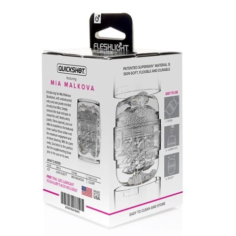 Fleshlight Quickshot Mia Malkova - kompaktowa maszyna intymna dwustronna Fleshlight
