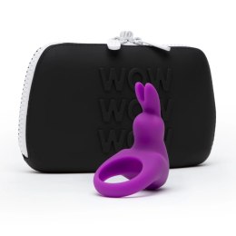 Happy Rabbit Fioletowy Pierścień Wibrujący USB z Etui Silikonowy Happy Rabbit