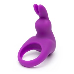 Happy Rabbit Fioletowy Pierścień Wibrujący USB z Etui Silikonowy Happy Rabbit