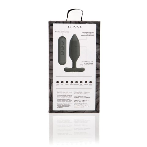 Je Joue Onyx Zatyczka Anatomiczna Czarna z Pilotem, silikon, 117 mm Je Joue