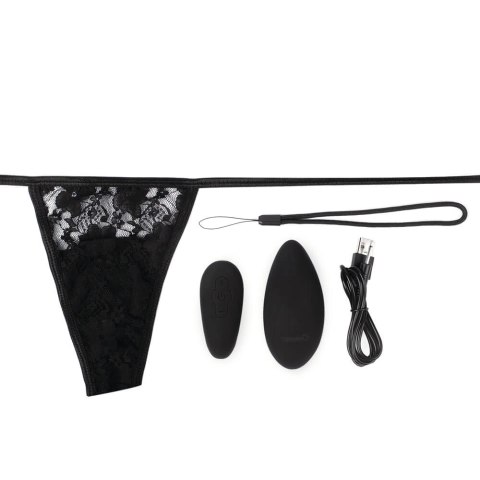 Screaming O My Secret Panty Set czarny - wibrujący model z pilotem The Screaming O
