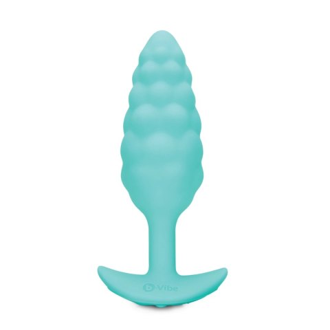 B-Vibe Texture Plug Bump Mint - wibrująca anatomiczna wtyczka silikonowa B-Vibe