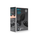 B-Vibe Vibrating Jewel Plug M/L Black Diamond - model z pilotem, 15 trybow B-Vibe