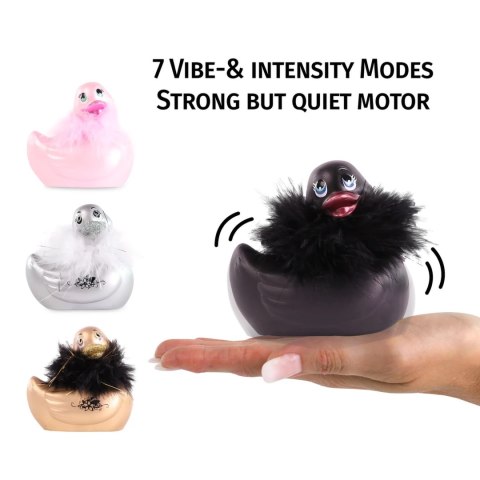 Big Teaze Toys I Rub My Duckie 2.0 Paris Black - wodoodporny masażer 7 trybow Big Teaze Toys