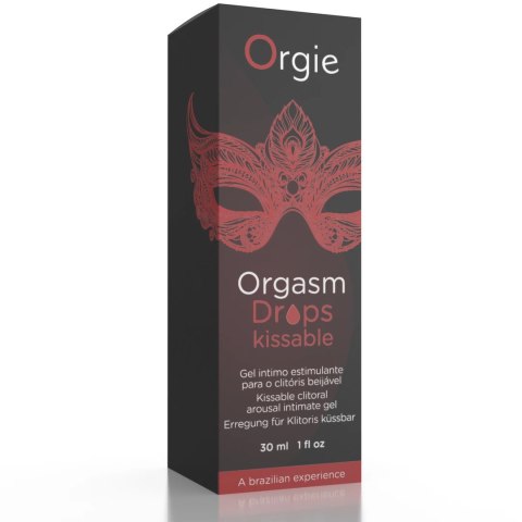 Orgie Orgasm Drops Kissable 30ml - krople stymulujące o smaku do aplikacji Orgie