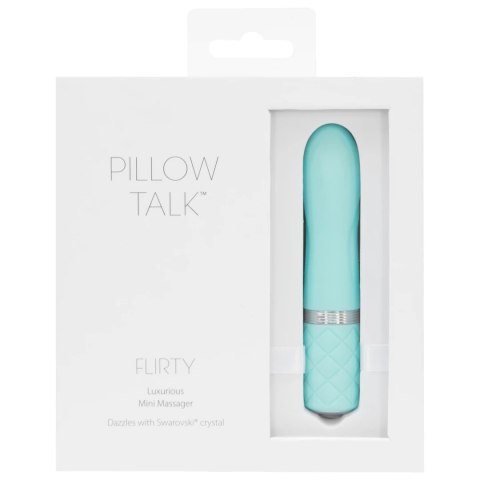 Pillow Talk Flirty model Teal z kryształkami, silikonowy, kompaktowy Pillow Talk