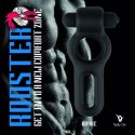 Rooster Drake silikonowy pierścień podwojny z funkcją wibracji czarny VelvOr