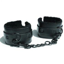 S&M Shadow Kajdanki z futerkiem, czarne, 23 cm, vegan leather Sex&Mischief