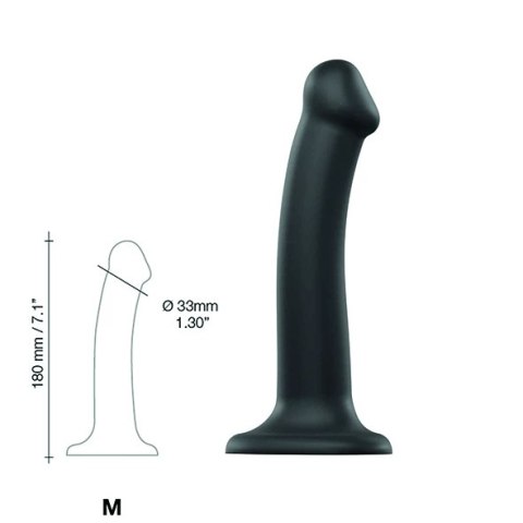 Strap-On-Me Bendable Dual Density Czarny M silikonowy model intymny Strap-On-Me