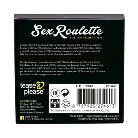 Tease & Please Sex Roulette Kiss - gra towarzyska, 24 wyzwania, 12x12cm Tease & Please