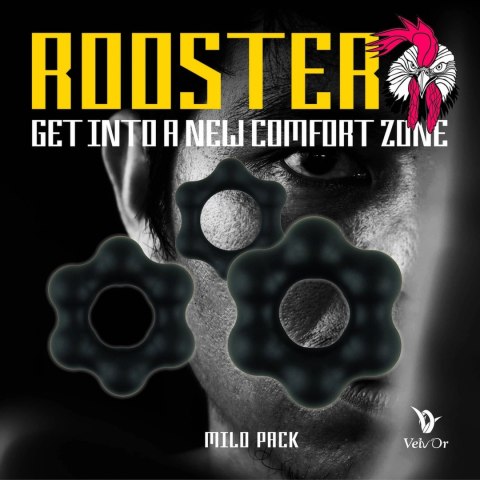 Velv Or Rooster Milo Pack - Zestaw 3 silikonowych pierścieni, rożne rozmiary VelvOr