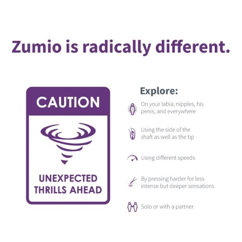 Zumio S Spirotip - Precyzyjny stymulator z końcowką Spirotip, fioletowy Zumio