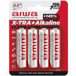 AIWA X-TRA Alkaline Baterie AA LR6 4 sztuki Blister Wysoka Wydajność AIWA