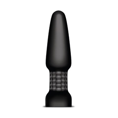 B-Vibe Rimming Plug 2 Black - bezprzewodowy system rotacyjny, silikon B-vibe