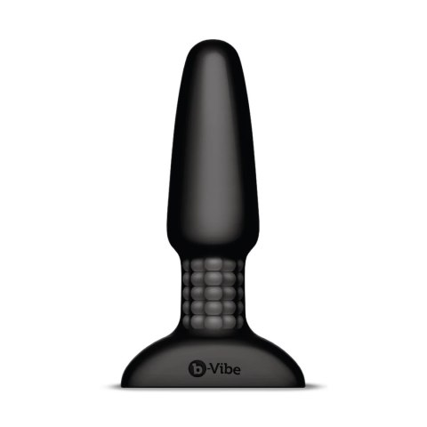 B-Vibe Rimming Plug 2 Black - bezprzewodowy system rotacyjny, silikon B-vibe