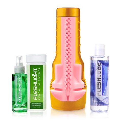 Fleshlight Stamina Training Unit STU Value Pack z akcesoriami, żołty Fleshlight