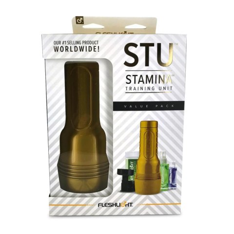 Fleshlight Stamina Training Unit STU Value Pack z akcesoriami, żołty Fleshlight