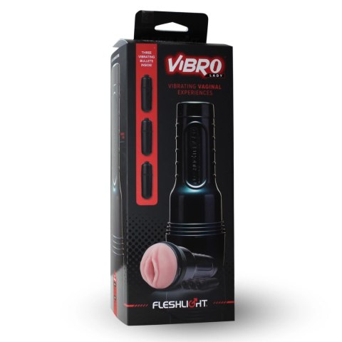 Fleshlight Vibro Pink Lady Touch - system wibracyjny, SuperSkin, rożowy Fleshlight