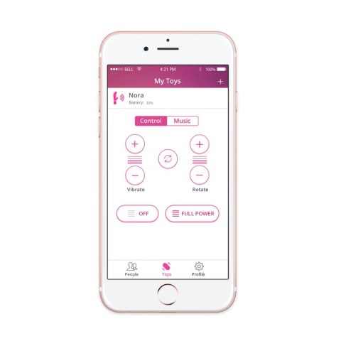 Lovense Nora Vibrator - Model z Bluetooth, podwojna stymulacja, rożowy Lovense