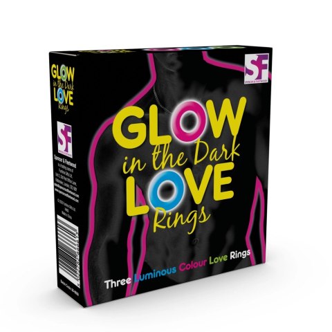 Loving Joy Glow in the Dark - Zestaw 3 pierścieni świecących, elastycznych Spencer & Fleetwood