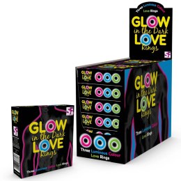Loving Joy Glow in the Dark - Zestaw 3 pierścieni świecących, elastycznych Spencer & Fleetwood