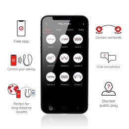 ONINDER Nairobi - Jajeczko sterowane aplikacją, rożowe, IPX7, Bluetooth ONINDER