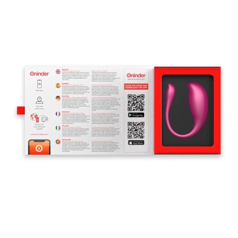 ONINDER Nairobi - Jajeczko sterowane aplikacją, rożowe, IPX7, Bluetooth ONINDER