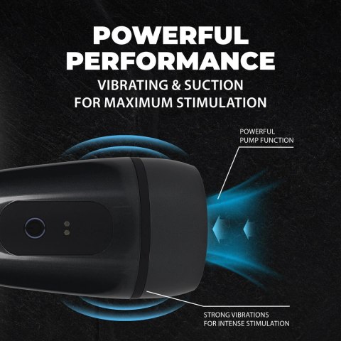 Pulsar Vibrobator Gun Metal - maszyna intymna z systemem podciśnienia i wibracjami Pumped by Shots