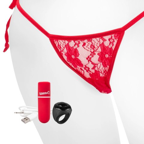 Screaming O Charged Panty Vibe Red - Zdalnie Sterowany System z Majteczkami The Screaming O