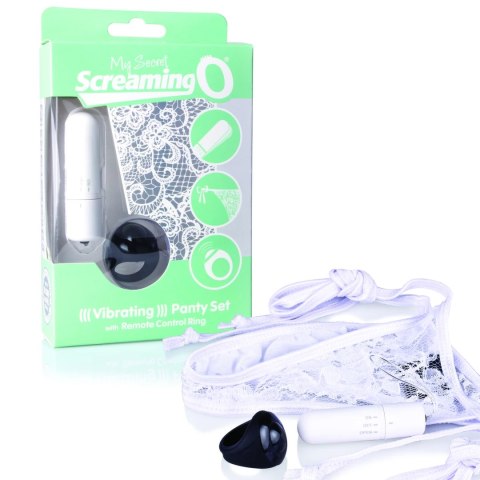 Screaming O Panty Vibe White - Zdalny system wibracyjny z pilotem The Screaming O