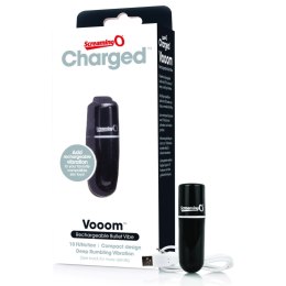 The Screaming O Charged Vooom Black - kompaktowy stymulator 10 trybow USB The Screaming O