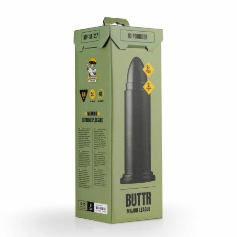 BUTTR 10 Pounder XXL anatomiczny korek intymny 25,5 cm czarny
