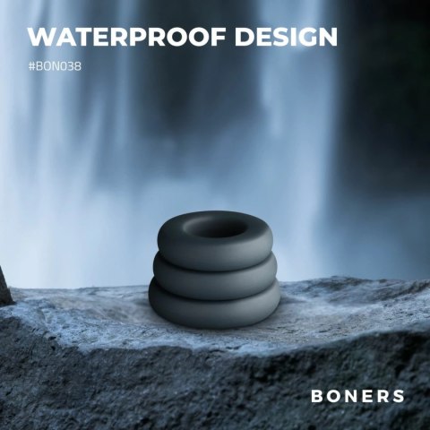 Boners Zestaw 3 Pierścieni Silikonowych Large, Elastyczne Rozmiary