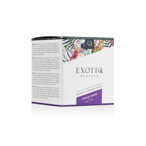 Exotiq Świeca do Masażu Violet Rose 60g - Relaksujący Olejek Zapachowy