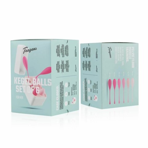 EasyToys Zestaw 6 Kulek Treningowych do Ćwiczeń Mięśni Kegla - Rożne Wagi