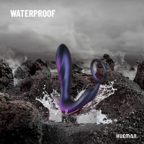 Hueman Black Hole - wibrujący pierścień anatomiczny z pilotem, czarny