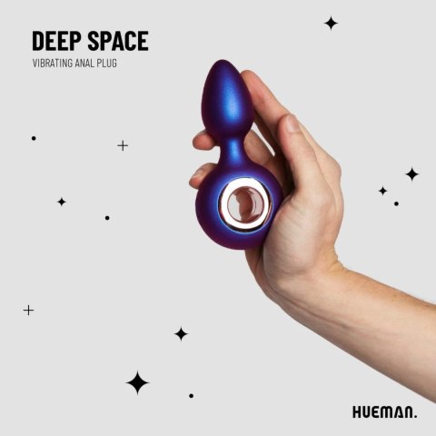 Hueman Deep Space - Wibrujący korek silikonowy 10 trybow, czarny
