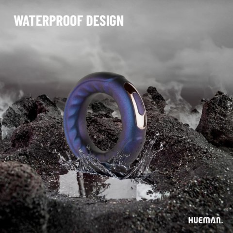 Hueman Saturn - Wibrujący pierścień silikonowy z 10 trybami, fioletowy