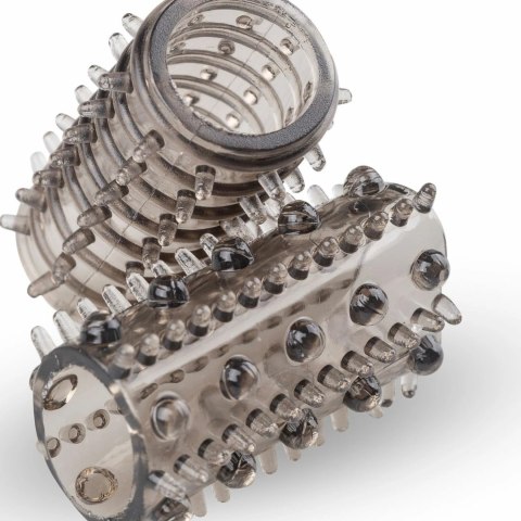 TOYJOY Zestaw 6 elastycznych nakładek teksturowanych, przezroczysty