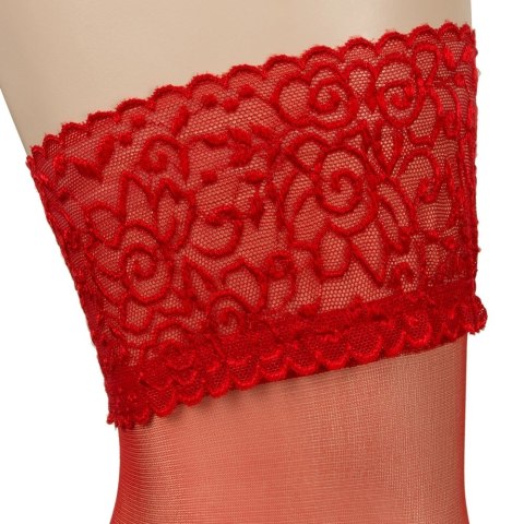 Cottelli Legwear Klasyczne Pończochy Koronka Czerwone M 17den Cottelli