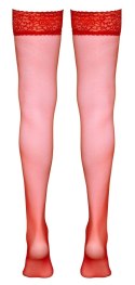 Cottelli Legwear Klasyczne Pończochy Koronka Czerwone M 17den Cottelli