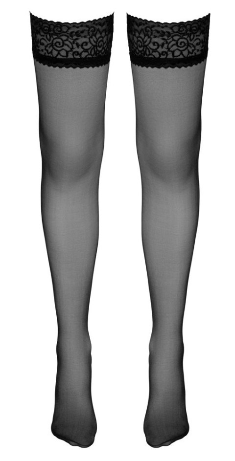 Cottelli Legwear Pończochy Klasyczne Czarna Koronka Samonośne Oeko-Tex Cottelli
