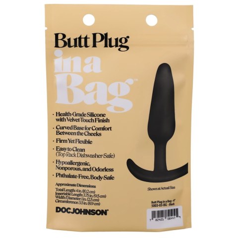 Doc Johnson Plug Classic korek 10 cm anatomiczny kształt czarny Doc Johnson