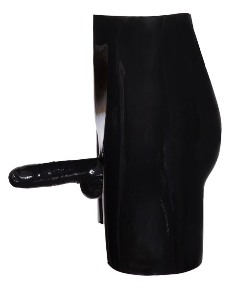Late X Spodenki Lateksowe Czarny Model XL z Anatomiczną Osłoną Late X