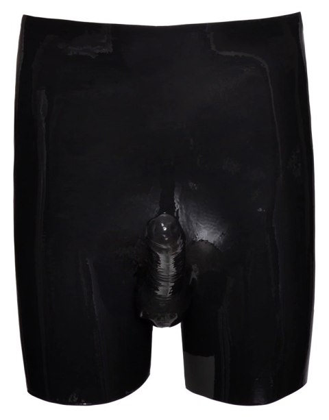 Late X Spodenki Lateksowe Czarny Model XL z Anatomiczną Osłoną Late X
